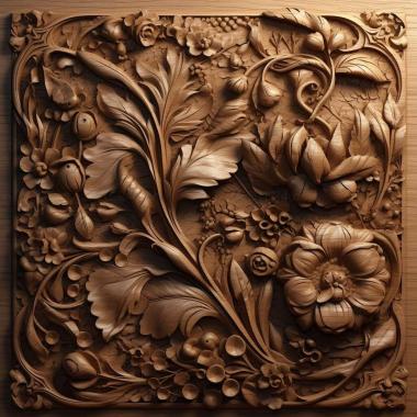 Patterns and decorations stl panel 1 3d model